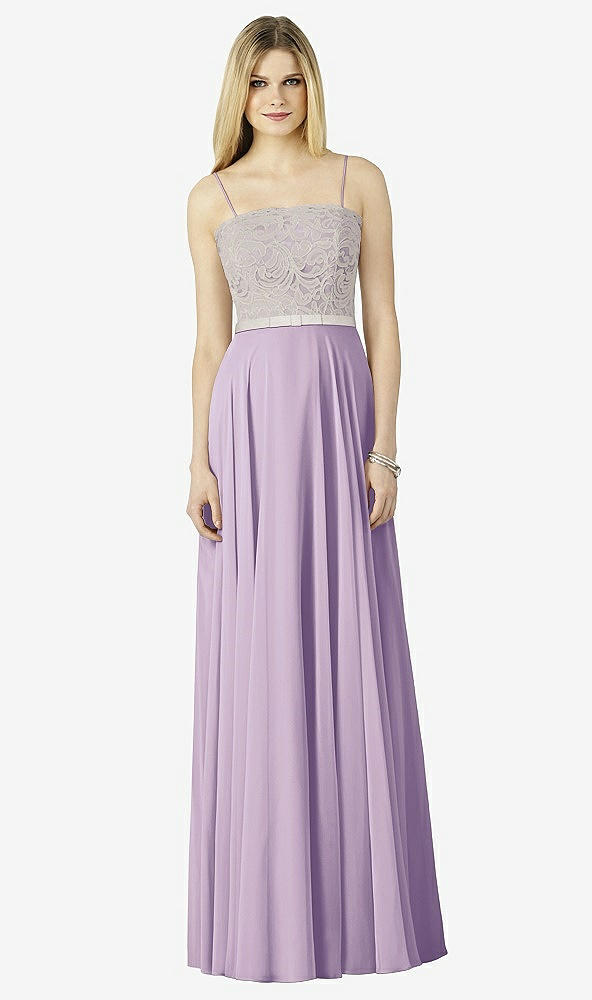 Front View - Pale Purple & Oyster After Six Bridesmaid Dress 6732