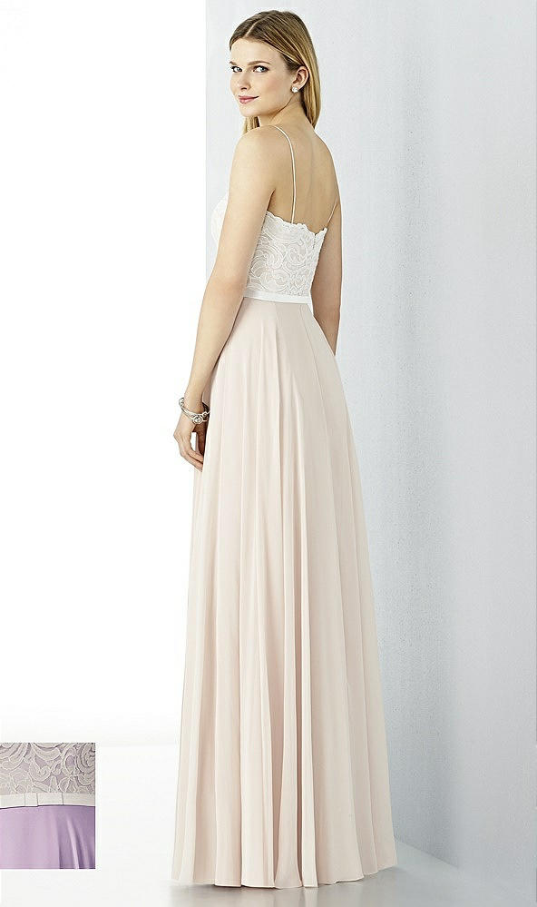 Back View - Pale Purple & Oyster After Six Bridesmaid Dress 6732