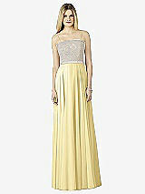 Front View Thumbnail - Pale Yellow & Oyster After Six Bridesmaid Dress 6732