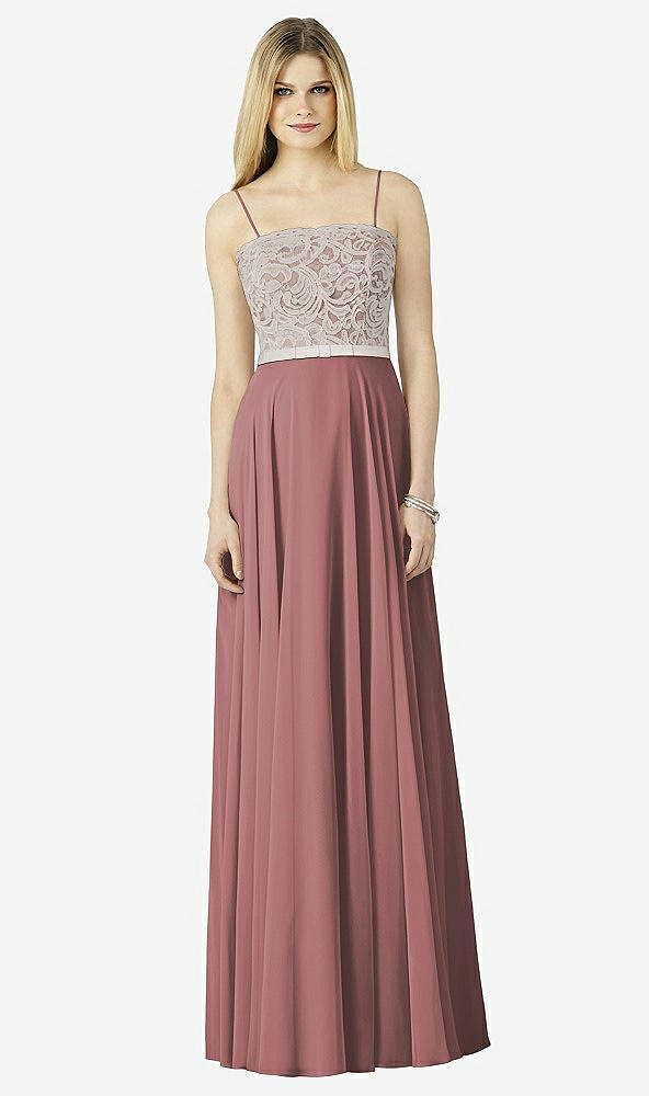 Front View - Rosewood & Oyster After Six Bridesmaid Dress 6732