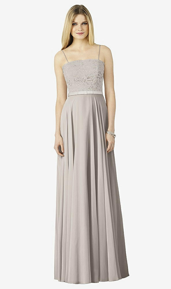 Front View - Taupe & Oyster After Six Bridesmaid Dress 6732