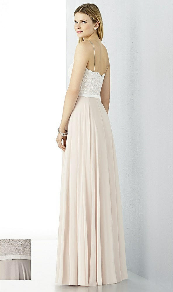 Back View - Taupe & Oyster After Six Bridesmaid Dress 6732