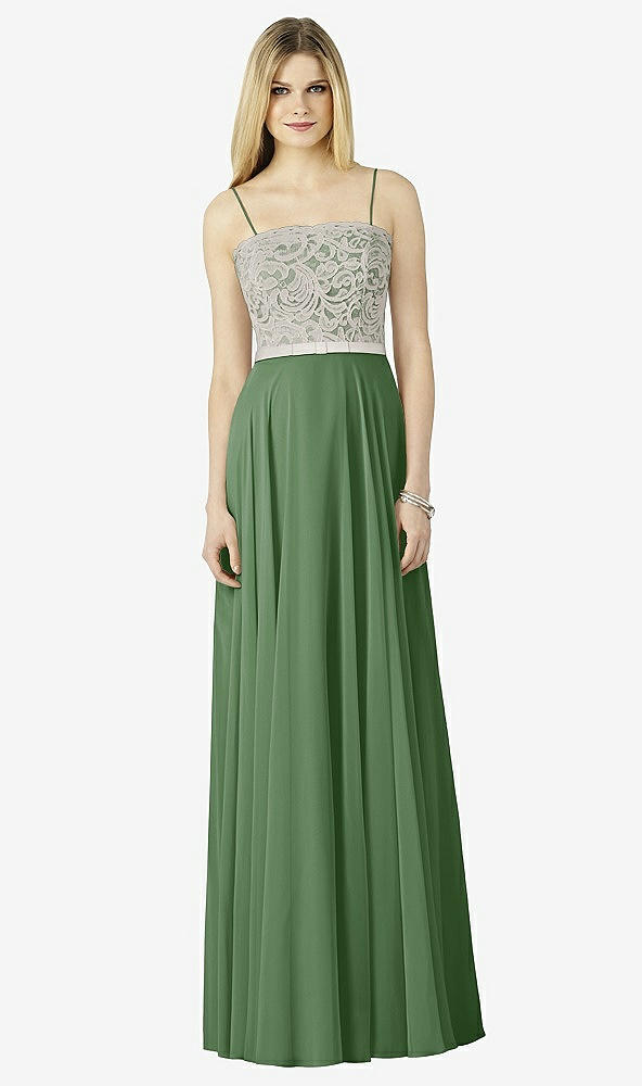 Front View - Vineyard Green & Oyster After Six Bridesmaid Dress 6732