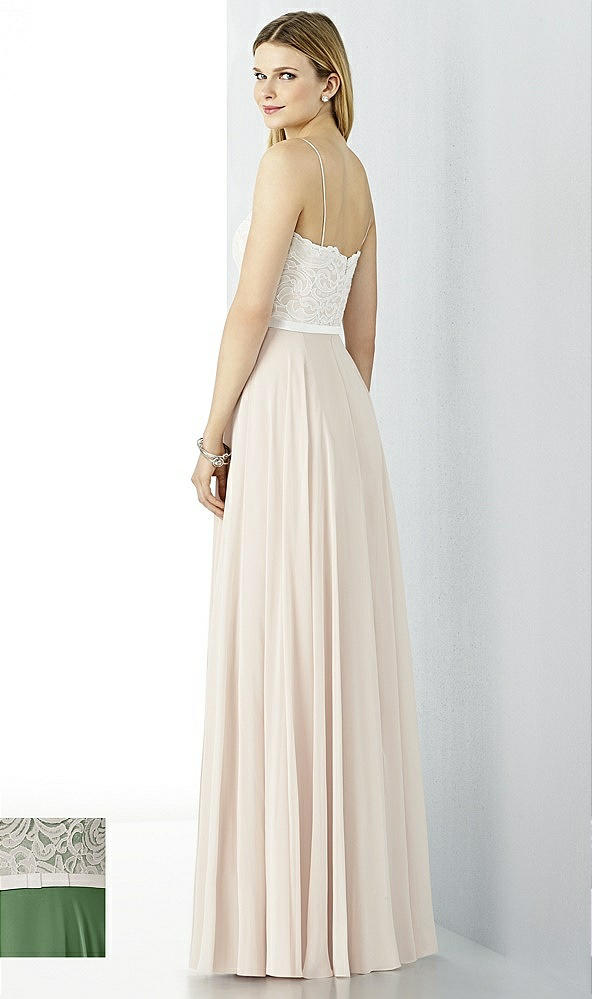 Back View - Vineyard Green & Oyster After Six Bridesmaid Dress 6732