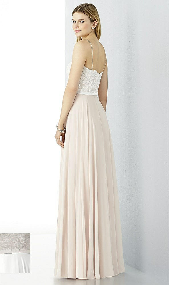 Back View - White & Oyster After Six Bridesmaid Dress 6732