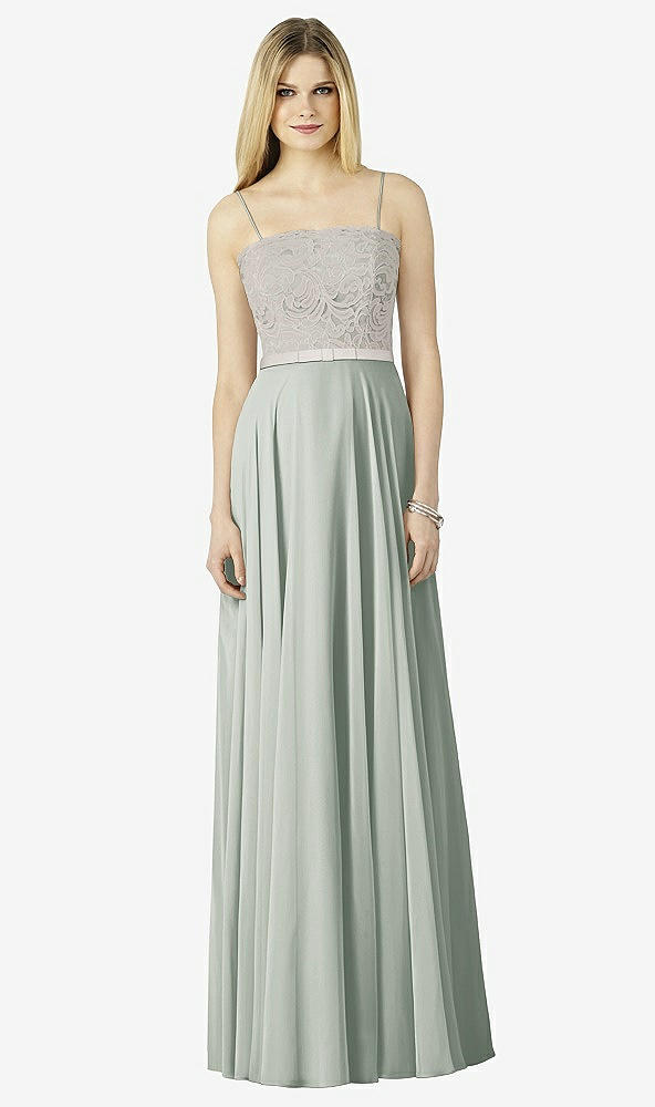 Front View - Willow Green & Oyster After Six Bridesmaid Dress 6732