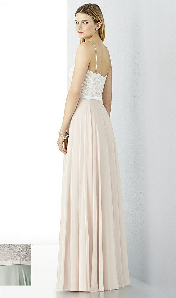 Back View - Willow Green & Oyster After Six Bridesmaid Dress 6732