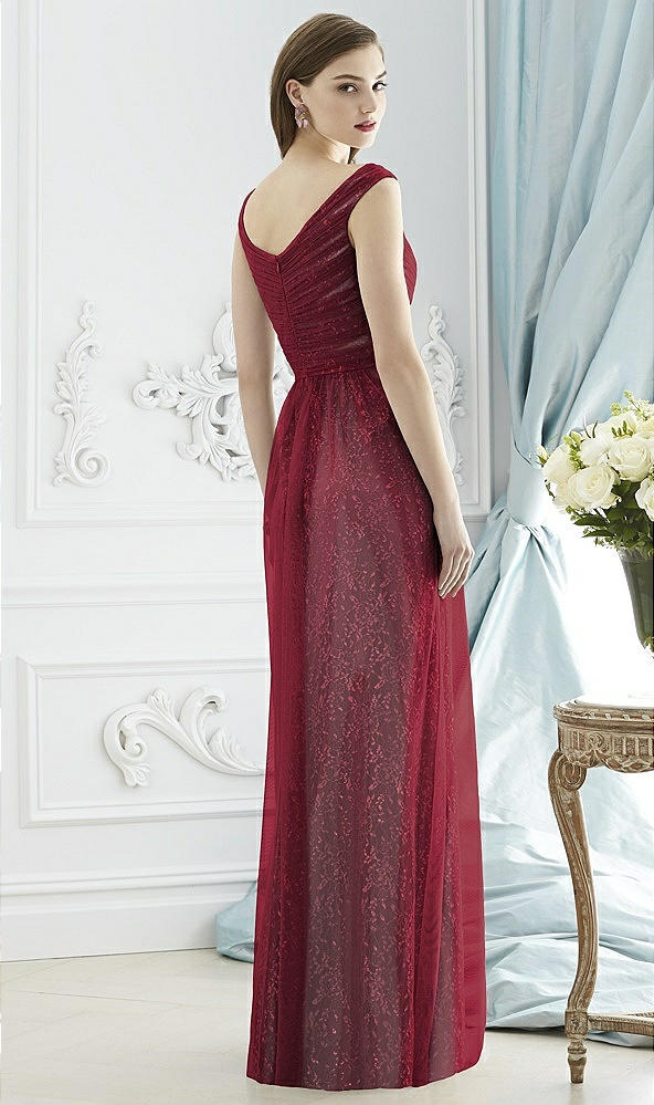 Back View - Burgundy & Oyster Dessy Collection Style 2946