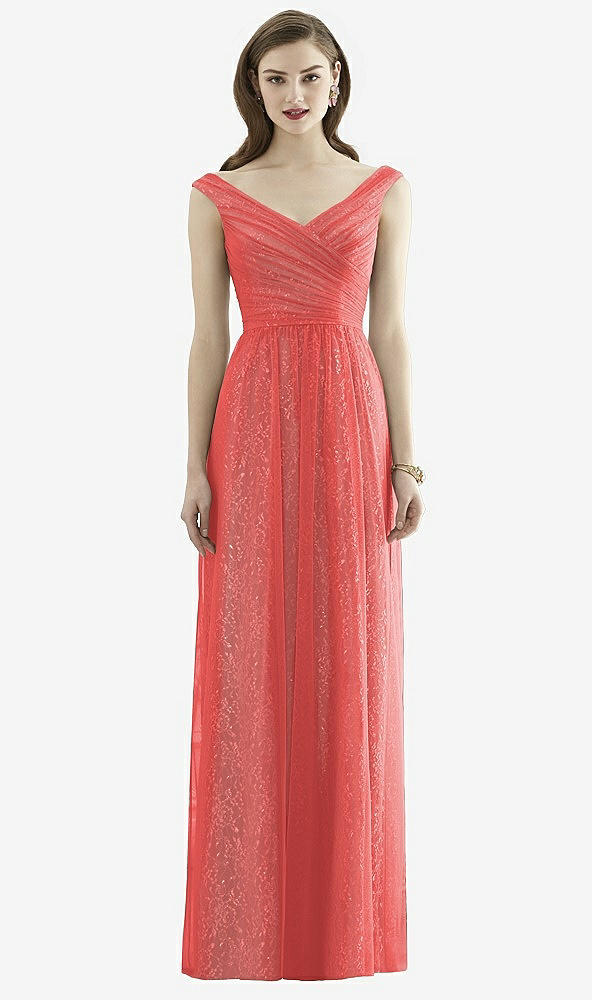Front View - Perfect Coral & Oyster Dessy Collection Style 2946