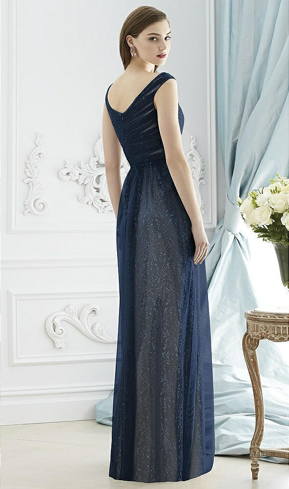 Back View - Midnight Navy & Oyster Dessy Collection Style 2946