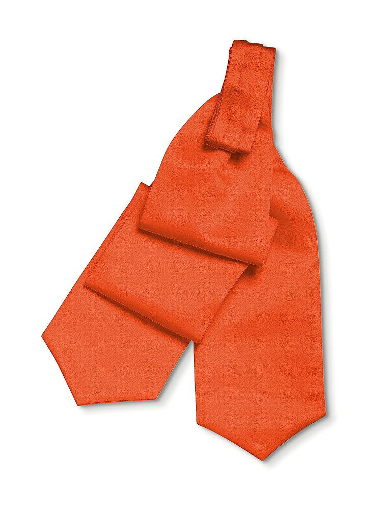 Back View - Tangerine Tango Yarn-Dyed Cravats by After Six