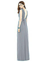 Rear View Thumbnail - Platinum Natural Waist Sleeveless Shirred Skirt Dress