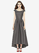 Front View Thumbnail - Caviar Gray Alfred Sung Bridesmaid Dress D722