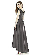 Rear View Thumbnail - Caviar Gray Alfred Sung Bridesmaid Dress D722