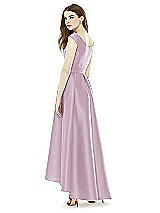 Rear View Thumbnail - Suede Rose Alfred Sung Bridesmaid Dress D722