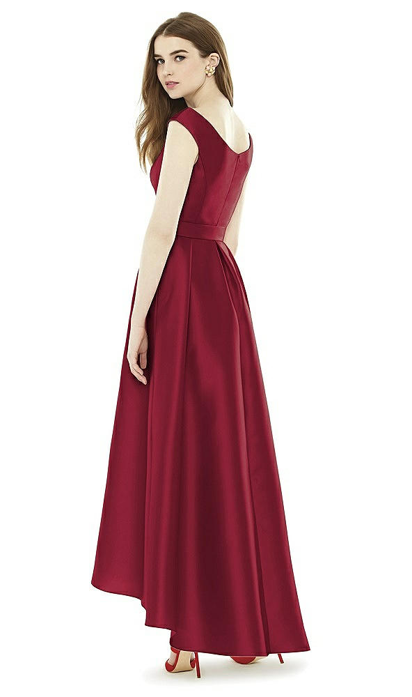 Back View - Burgundy Alfred Sung Bridesmaid Dress D722