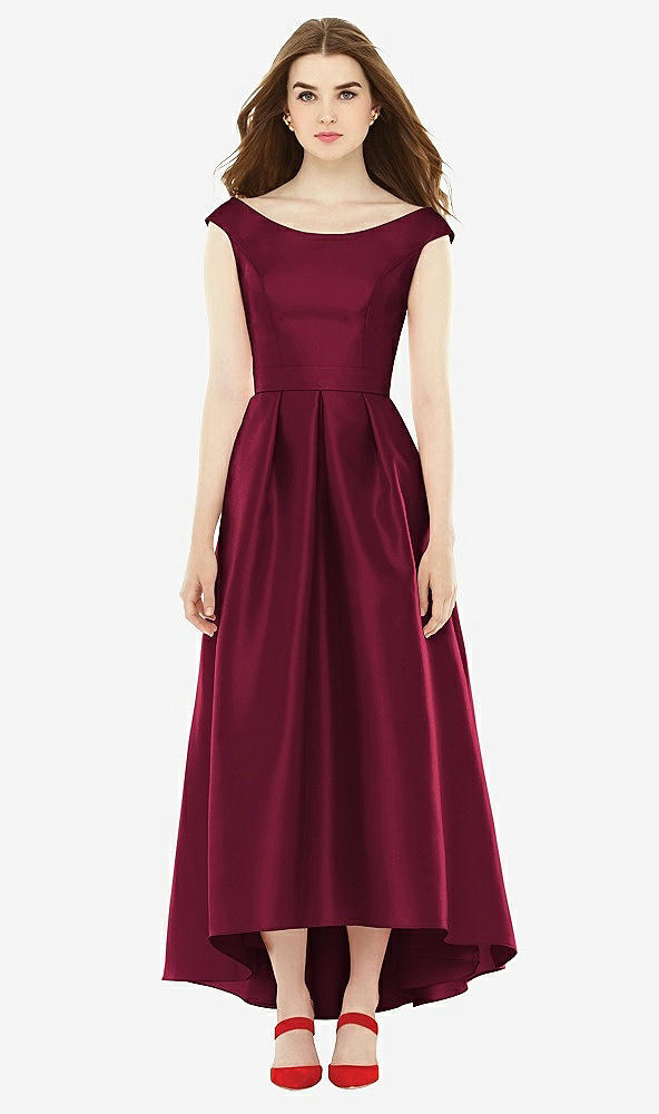 Front View - Cabernet Alfred Sung Bridesmaid Dress D722