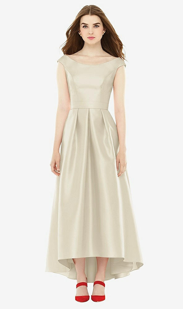 Front View - Champagne Alfred Sung Bridesmaid Dress D722