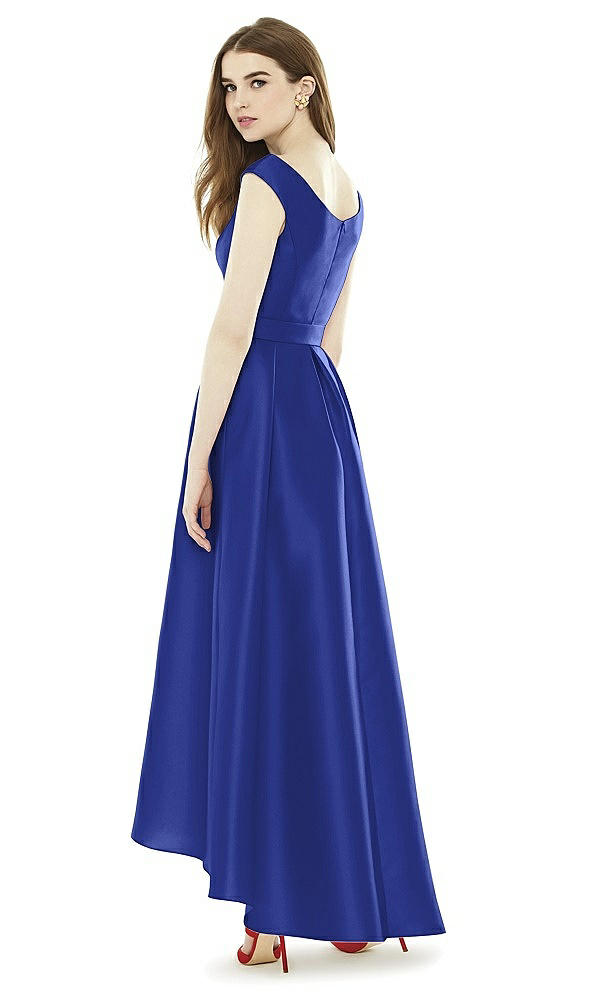 Back View - Cobalt Blue Alfred Sung Bridesmaid Dress D722
