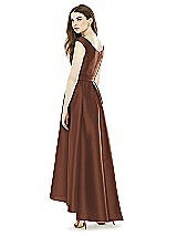 Rear View Thumbnail - Cognac Alfred Sung Bridesmaid Dress D722