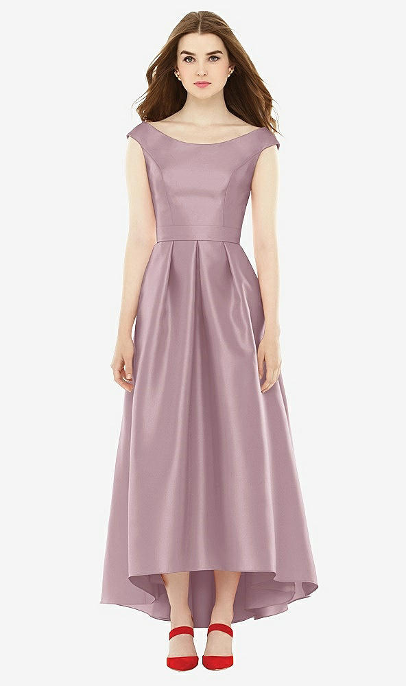 Front View - Dusty Rose Alfred Sung Bridesmaid Dress D722