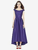 Front View Thumbnail - Grape Alfred Sung Bridesmaid Dress D722