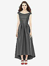 Front View Thumbnail - Pewter Alfred Sung Bridesmaid Dress D722