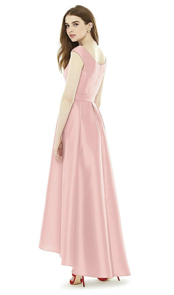 Back View - Rose - PANTONE Rose Quartz Alfred Sung Bridesmaid Dress D722