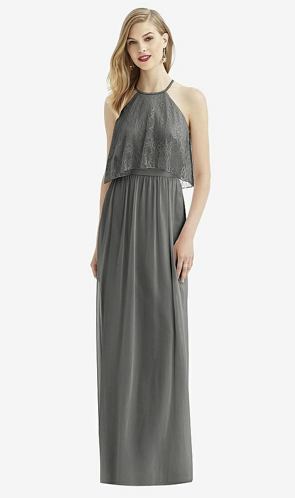 Front View - Charcoal Gray After Six Bridesmaid Dress 6733