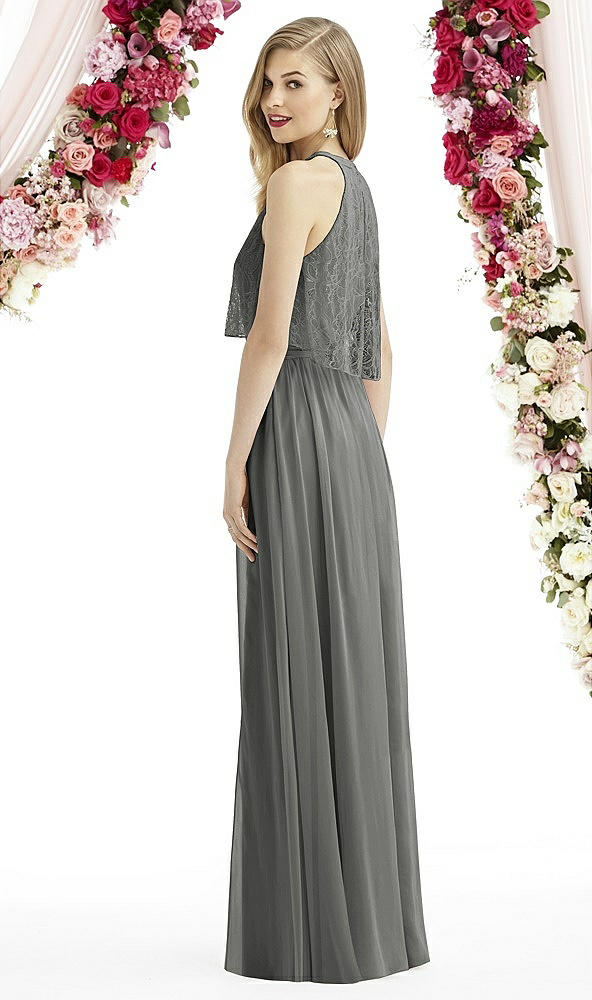 Back View - Charcoal Gray After Six Bridesmaid Dress 6733