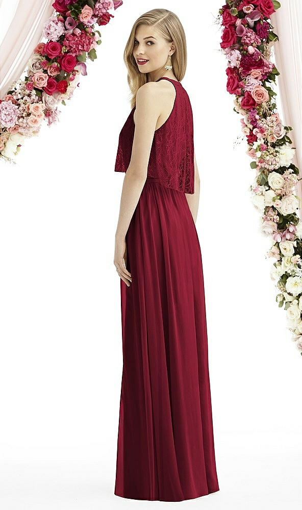 Back View - Burgundy After Six Bridesmaid Dress 6733