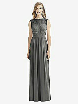 Front View Thumbnail - Charcoal Gray After Six Bridesmaid Dress 6734
