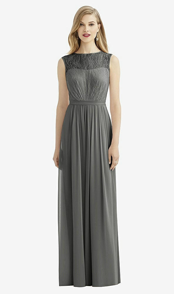 Front View - Charcoal Gray After Six Bridesmaid Dress 6734