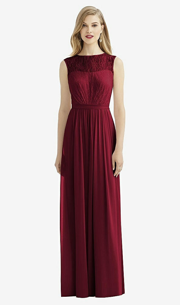 Front View - Burgundy After Six Bridesmaid Dress 6734