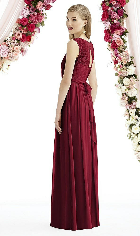 Back View - Burgundy After Six Bridesmaid Dress 6734