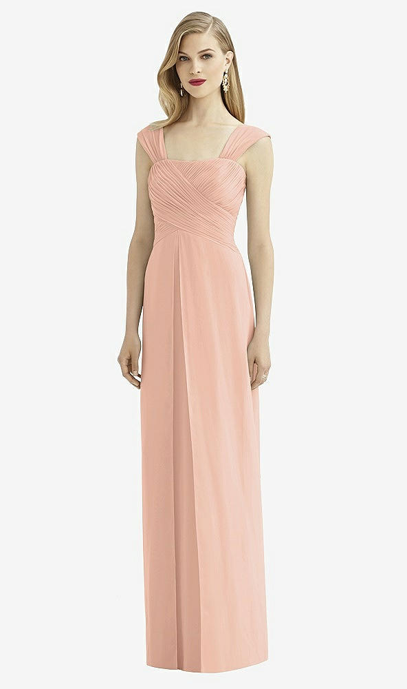 Front View - Pale Peach After Six Bridesmaid Dress 6735