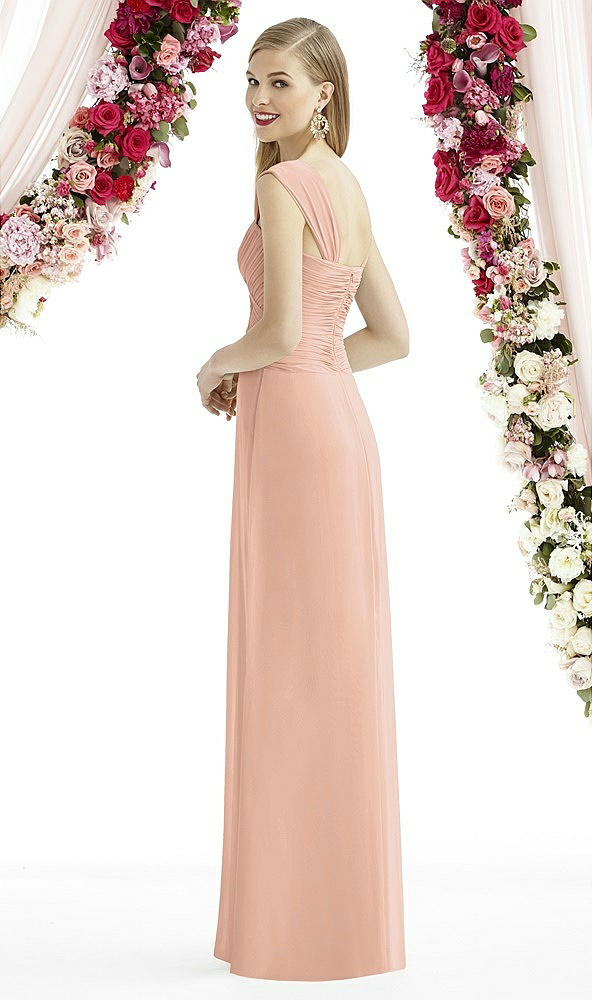 Back View - Pale Peach After Six Bridesmaid Dress 6735