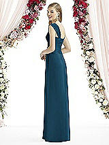 Rear View Thumbnail - Atlantic Blue After Six Bridesmaid Dress 6735