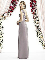 Rear View Thumbnail - Cashmere Gray After Six Bridesmaid Dress 6735