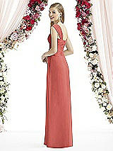 Rear View Thumbnail - Coral Pink After Six Bridesmaid Dress 6735