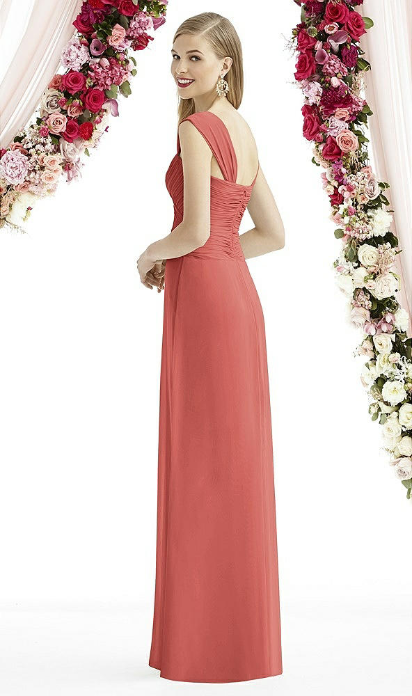 Back View - Coral Pink After Six Bridesmaid Dress 6735
