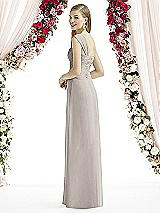 Rear View Thumbnail - Taupe After Six Bridesmaid Dress 6735