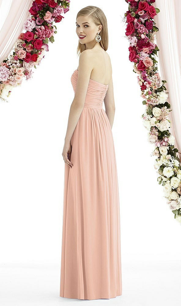 Back View - Pale Peach After Six Bridesmaid Dress 6736