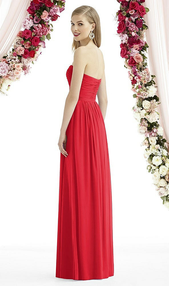 Back View - Parisian Red After Six Bridesmaid Dress 6736