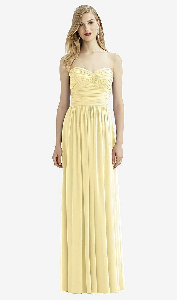 Front View - Pale Yellow After Six Bridesmaid Dress 6736