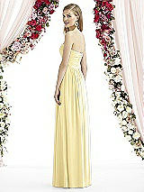 Rear View Thumbnail - Pale Yellow After Six Bridesmaid Dress 6736