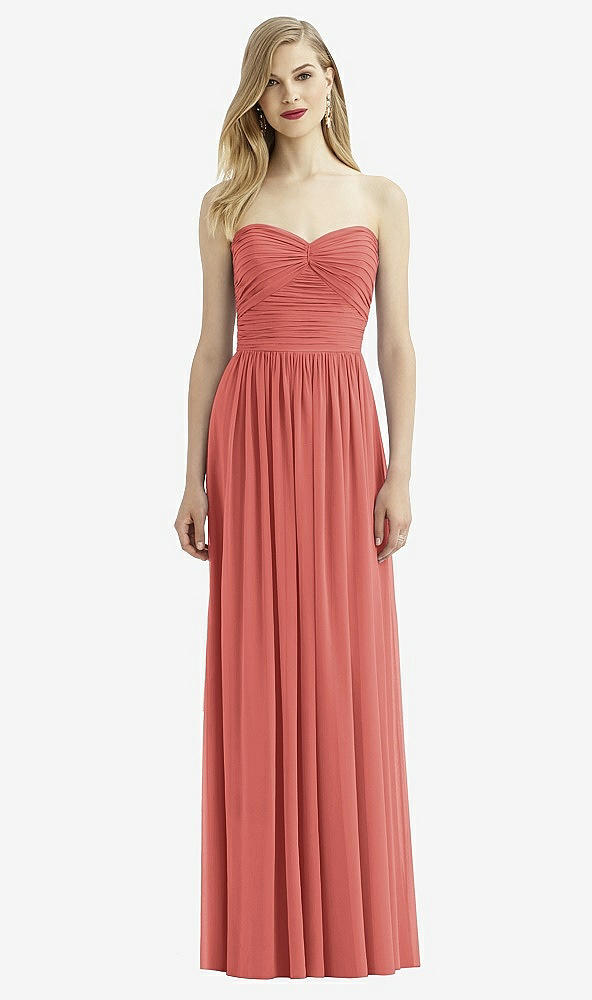 Front View - Coral Pink After Six Bridesmaid Dress 6736
