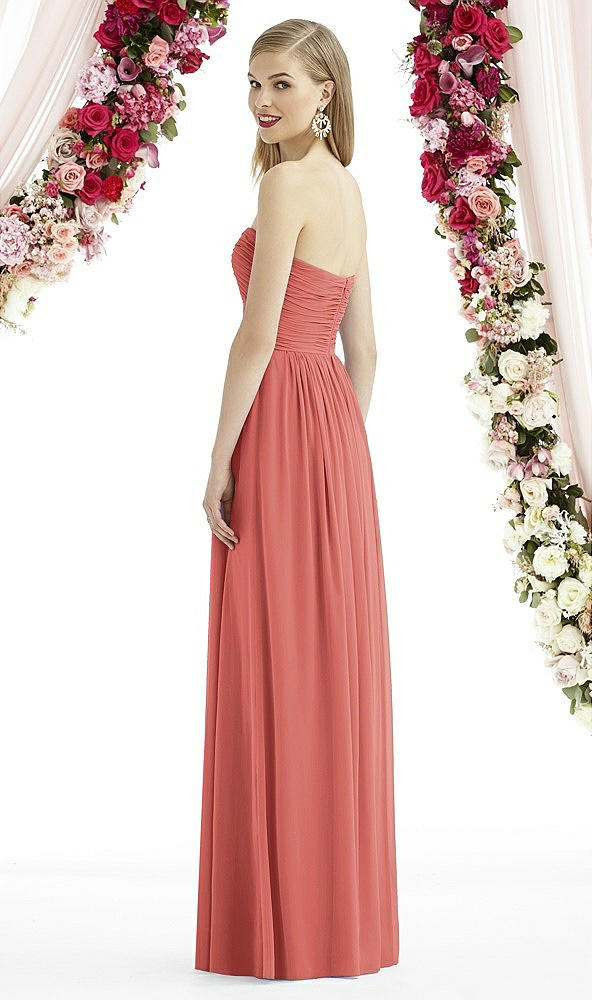 Back View - Coral Pink After Six Bridesmaid Dress 6736