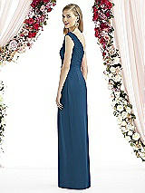 Rear View Thumbnail - Dusk Blue After Six Bridesmaid Dress 6737