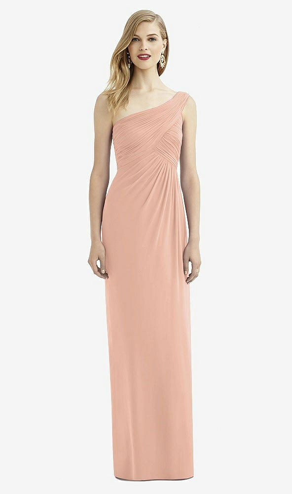Front View - Pale Peach After Six Bridesmaid Dress 6737
